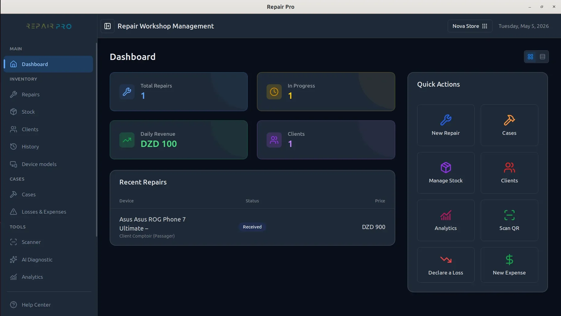 Gestion clients